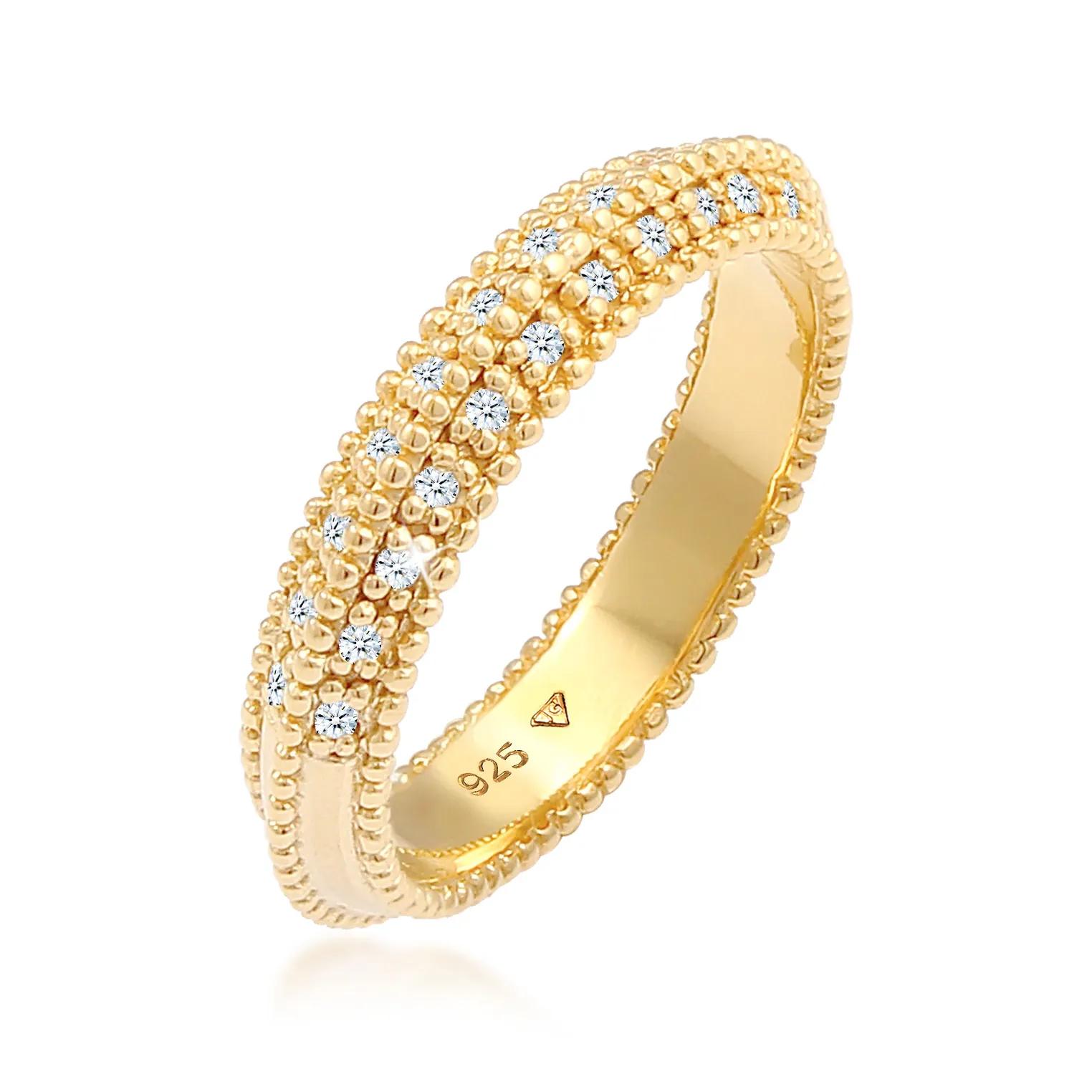 Thumbnail - Elli Ringe - Ring Ladies ring engagement diamond (0.12 ct.) in - Gr. 58 MM - in Gold - für Damen
