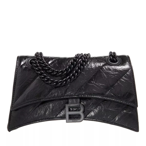 Balenciaga Small Crush Chain Bag Black Crossbody Bag