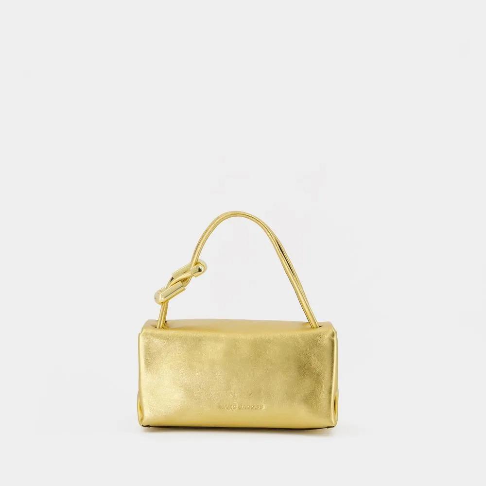 Marc Jacobs Hobo bags The Mini Dual Shoulder Bag Leather Gold in goud