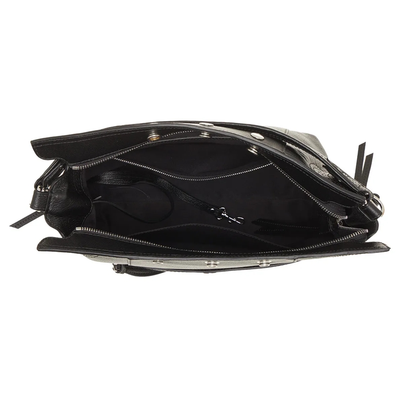 Jerome Dreyfuss Hobo Bag Lucky Hobo Buffalo Noir Silver(Image 6)