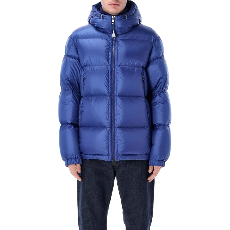 Moncler Daunenjacke Rivau Shiny Nylon Down Jacket Blue