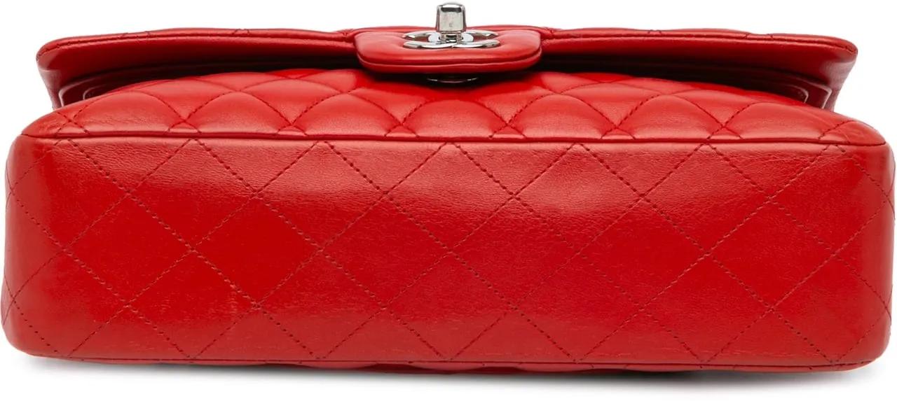 Chanel Hobo bags 2011 Medium Classic Lambskin Double Flap in rood