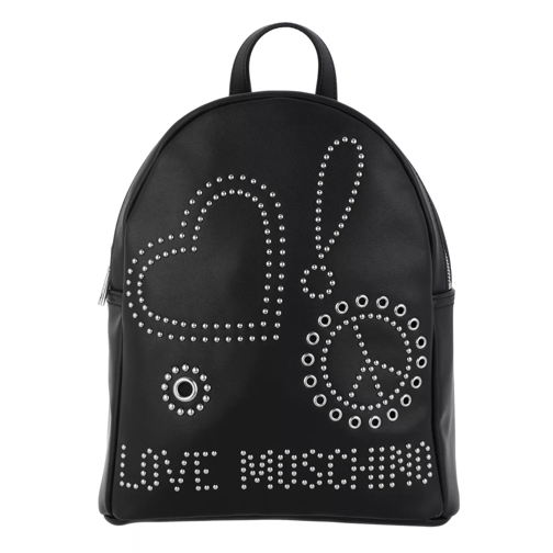 Love Moschino Backpack Metallic Nero Rucksack