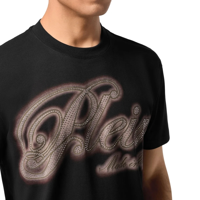 Philipp Plein T-Shirt T-Shirt Rundhalsausschnitt Ss Signature Verziert schwarz(Image 5)