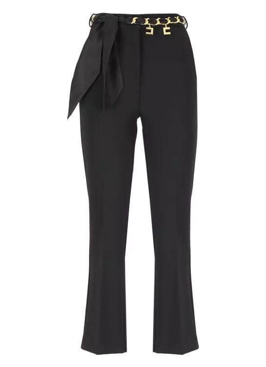 Elisabetta Franchi - Crepe Pants - Größe 44 - black