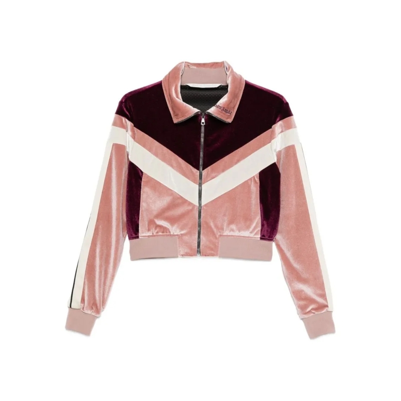 Palm Angels Übergangsjacke Cropped Velvet Jacket Pink