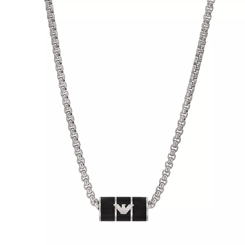 Emporio Armani Matte Lacquer Chain Necklace Silver Mittellange Halskette