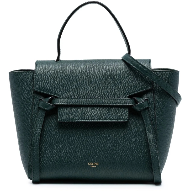 Celine Schultertasche Nano Grained Calfskin Belt Bag grün