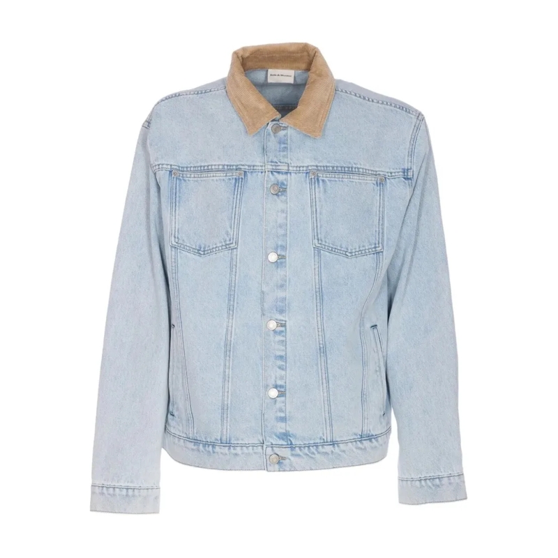 Drôle De Monsieur Jeansjacke Denim Jacket With Faded Wash Grey