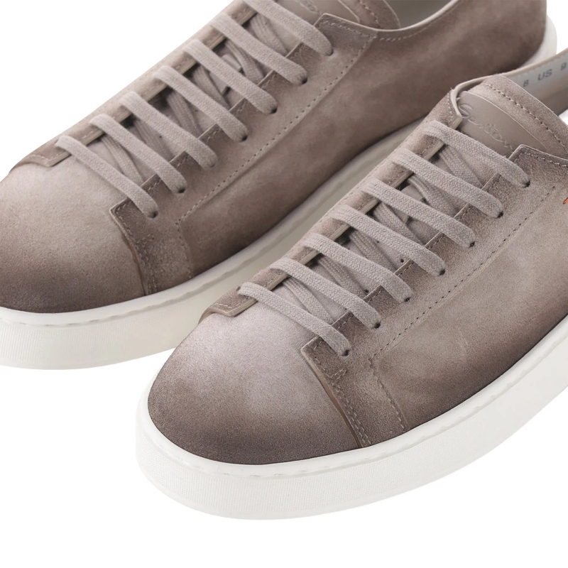 Santoni Schnürschuhe Sneaker aus Leder braun(Image 11)
