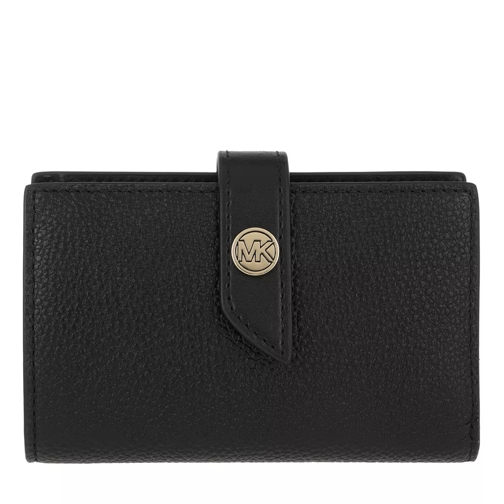 MICHAEL Michael Kors Medium Tab Wallet Black Bi-Fold Portemonnaie