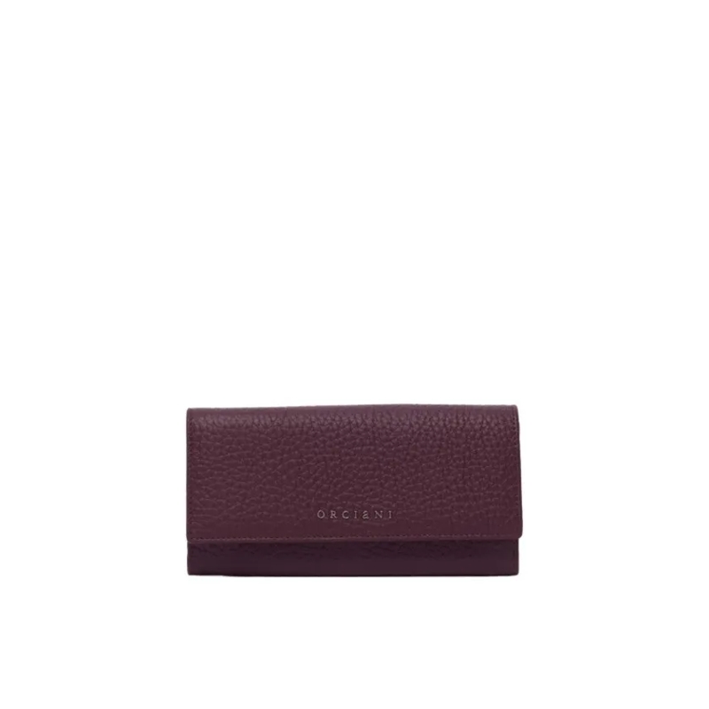 Orciani Geldbörse Pebbled Leather Wallet With Sophisticated Compartm Black