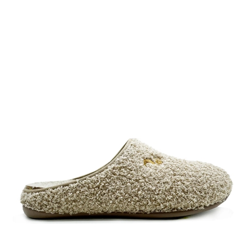 thies Pantoffel thies 1856 ® Rec Teddy Slipper taupe (W/X) mehrfarbig