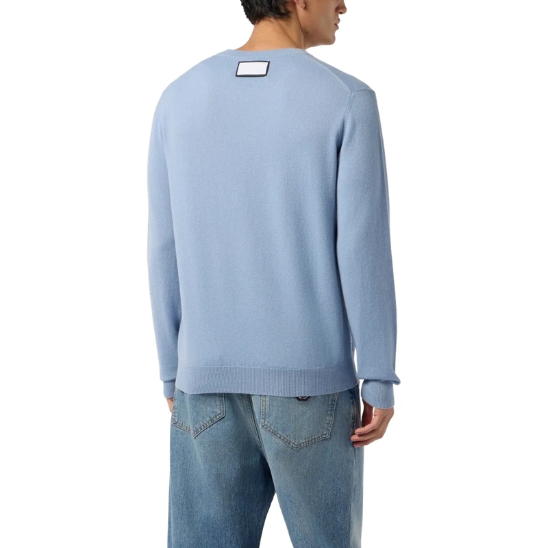 Philipp Plein  Cashmere Roundneck Pullover Jacquard Hexagon hell-blau(Image 2)