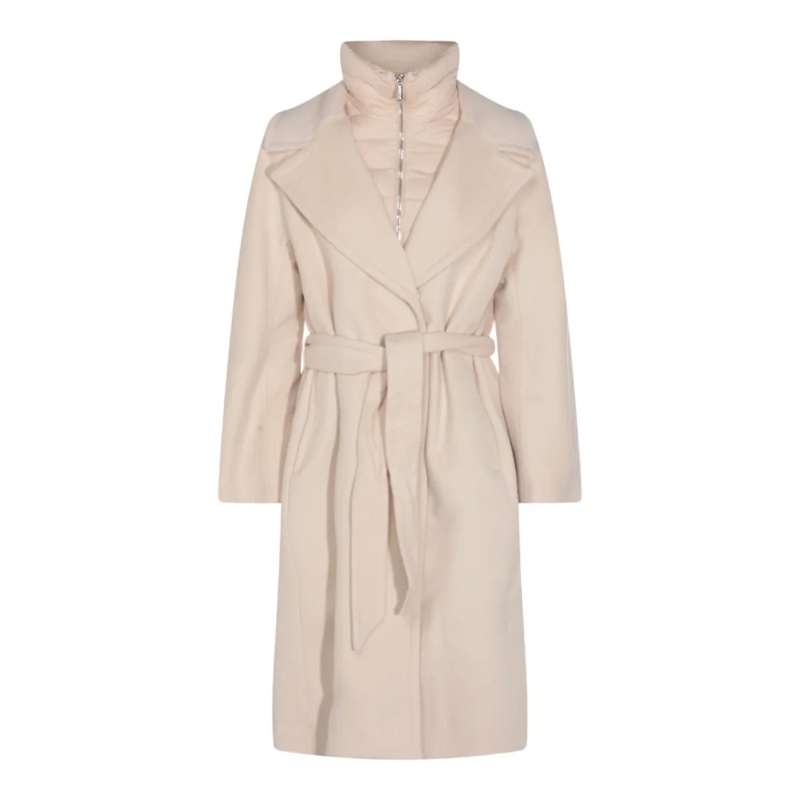 Moorer Bontjassen Long Tailored White Coat Neutrals