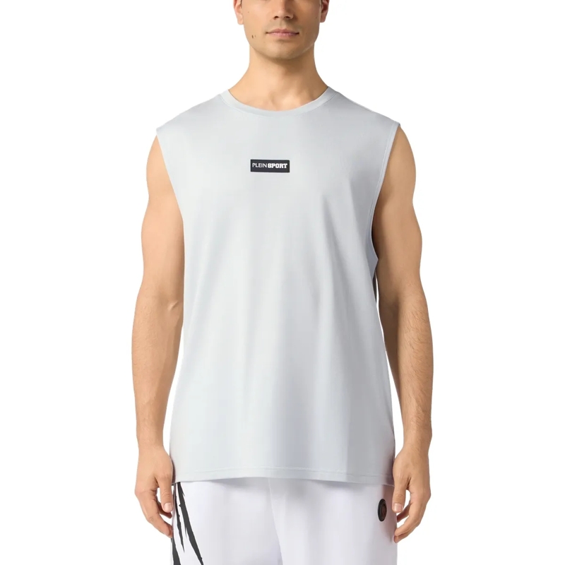 Plein Sport Top Slub Cotton Tanktop hell-blau(Image 3)