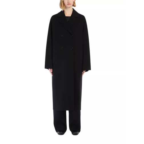 Max Mara Capi Double Breasted Oversize Coat Black 