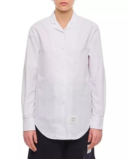 Thom Browne - Lapel Collar Cotton Shirt - Größe 42 - white