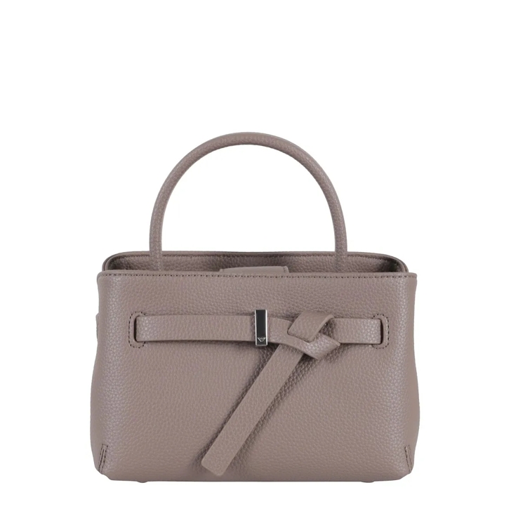 Emporio Armani Textured Leather Mini Shoulder Bag Grey