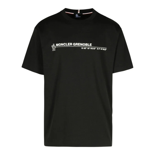 Moncler Black Cotton T-Shirt Black T-Shirts