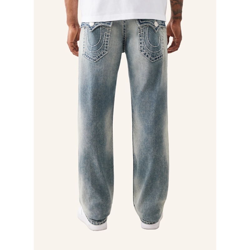 True Religion Straight Leg Jeans - Straight Jeans- Länge 34- Super T- Klapptasch blau(Image 7)