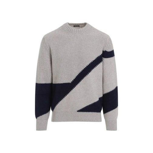 Zegna Pullover Cashmere And Silk Pullover Grey