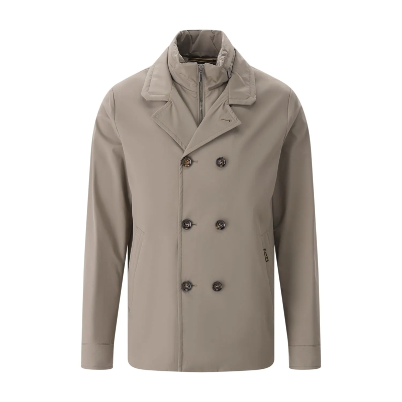 Moorer Übergangsmantel Mantel Volmer mit Jackeneinsatz Dunkelblau(Image 7)