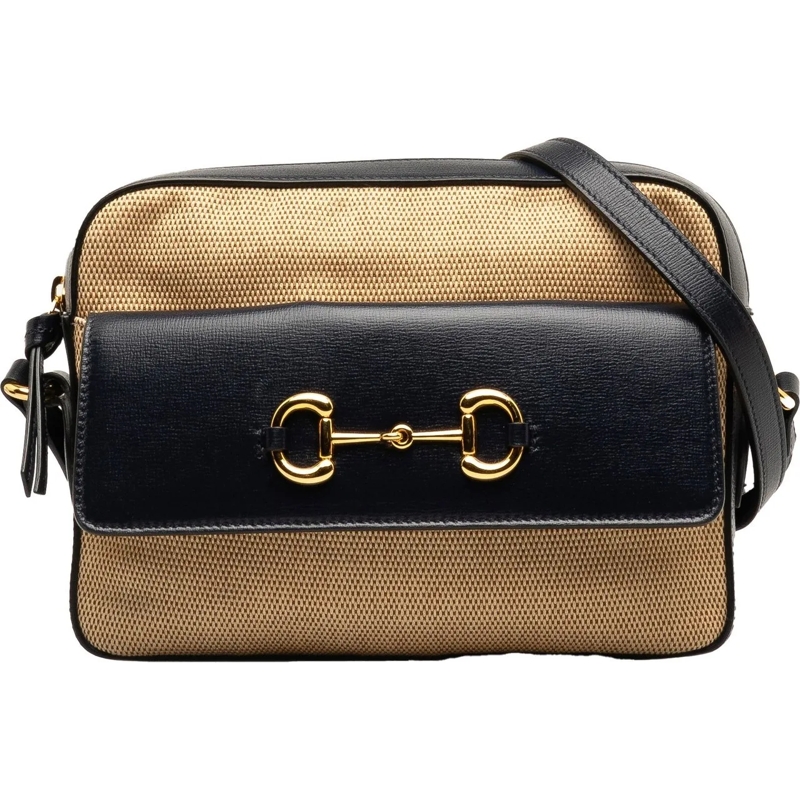 Gucci Schultertasche Horsebit 1955 Flap Pocket Camera Bag braun