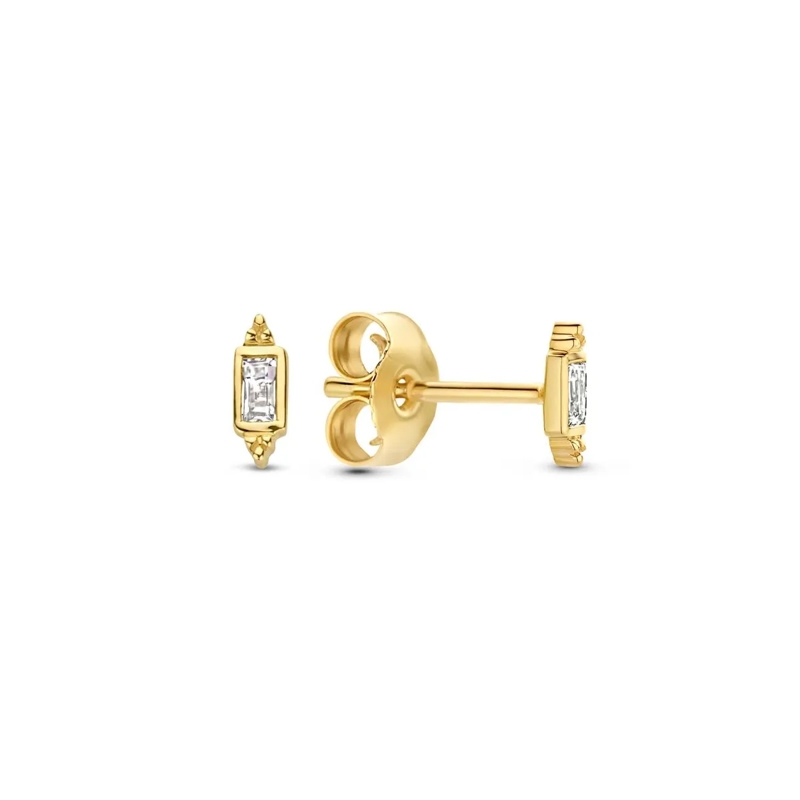 Jackie Gold Earcuffs Jackie Gaudi Lantern Studs Gold