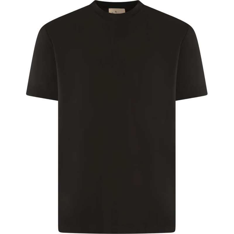 VALENZA T-shirt Heren Interlock Supima T-Shirt Zwart schwarz