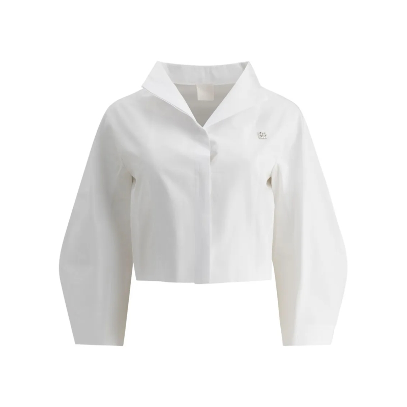 Givenchy Blouse Cropped Poplin Shirt White