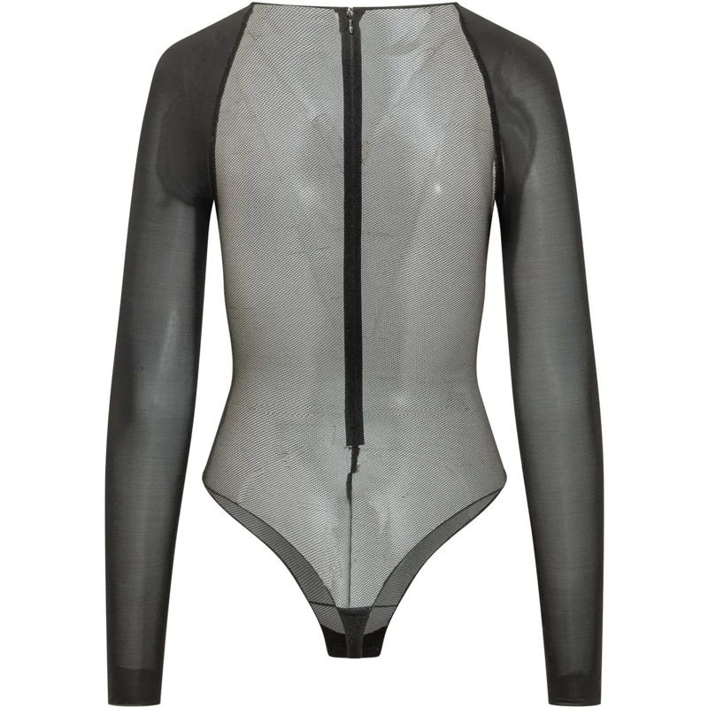 Elisabetta Franchi Body Body Ricamato Manica Lunga schwarz(Image 2)