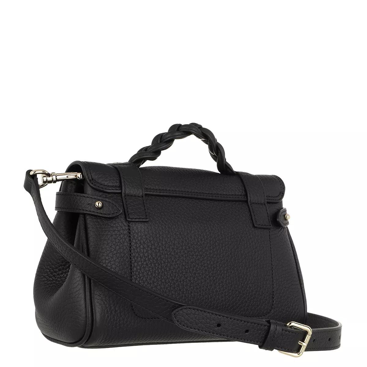 Mini Alexa Heavy Grain Black Crossbody Bag