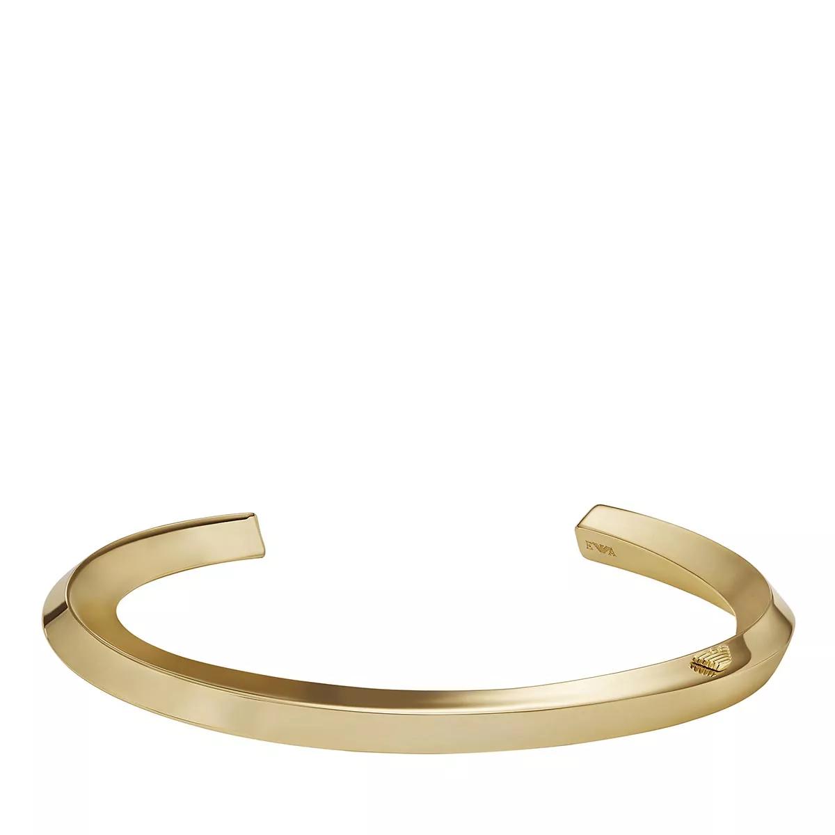 Emporio Armani Emporio Armani Gold Tone Brass Bangle Bracelet Gold