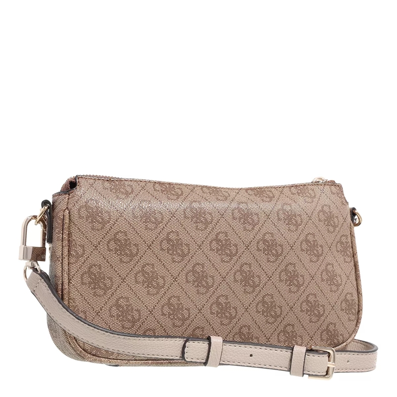 Guess Crossbody Bag Noelle Double Pouch Crossbody Latte Logo(Image 4)
