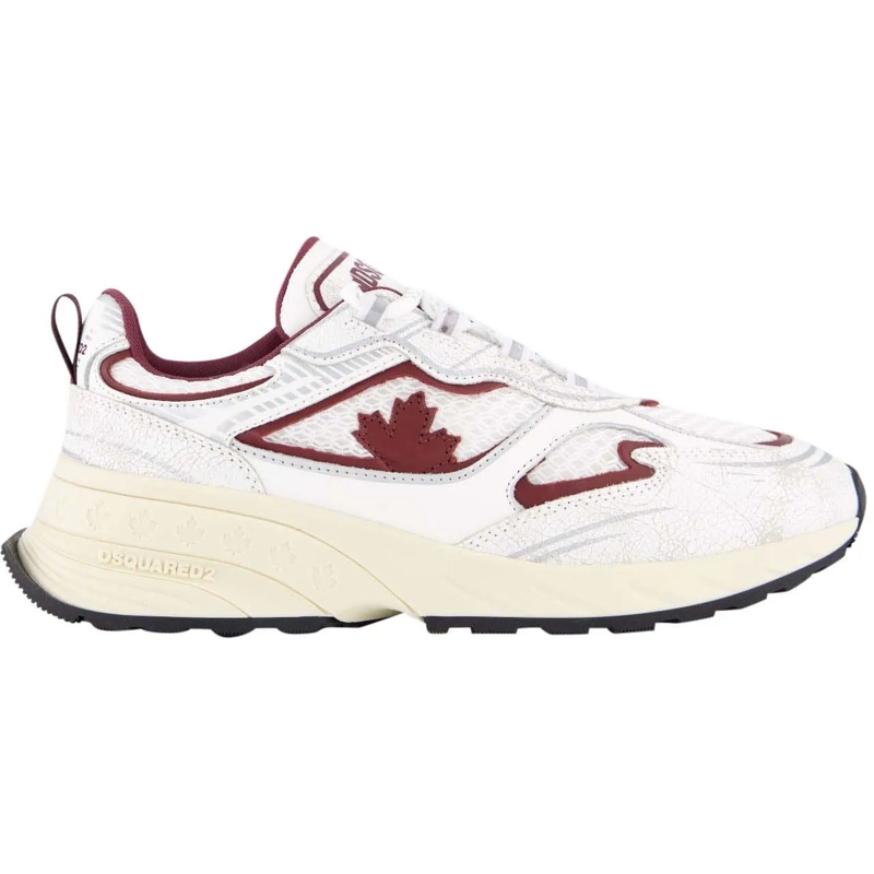 Dsquared2 Sneaker basse Dames Sprinter Sneaker Wit/Bordo weiß