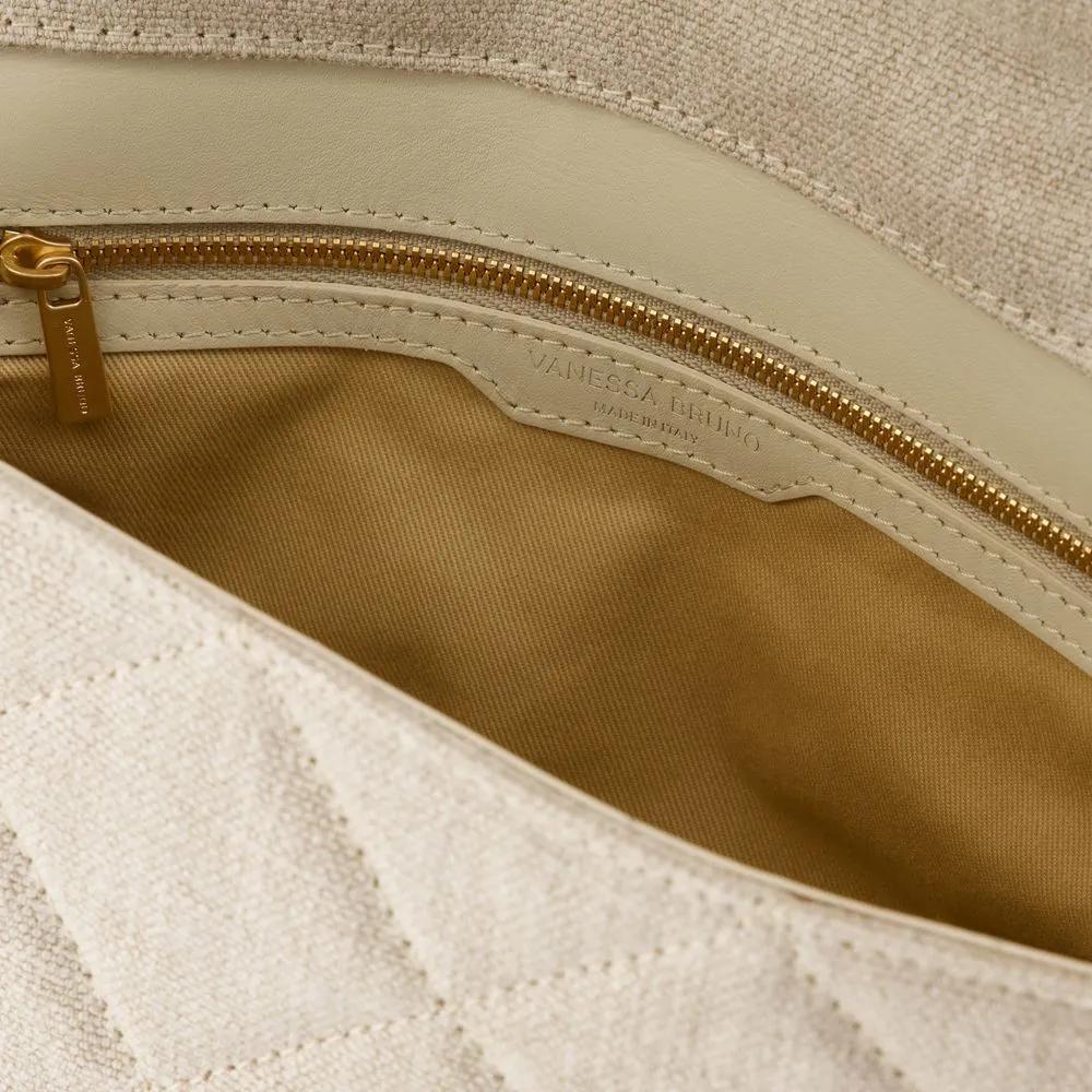Vanessa Bruno Hobo bags Grand Moon Bag Linen Beige in beige