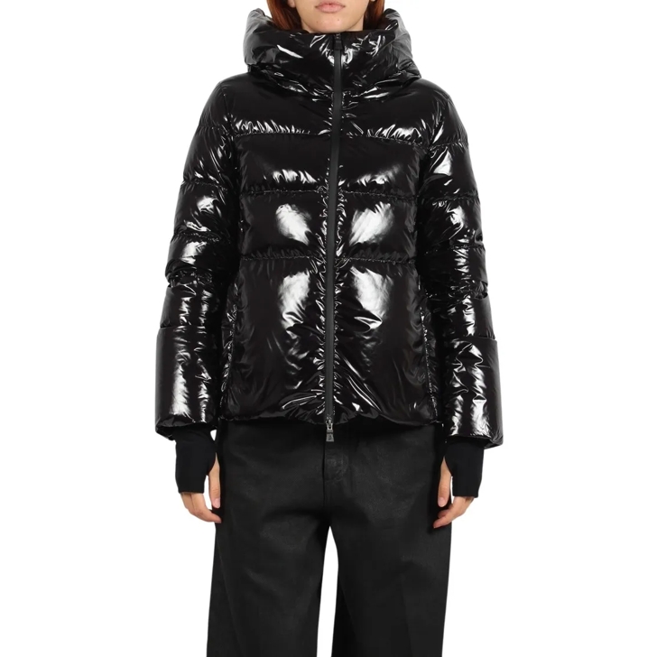 Black padded down jacket online