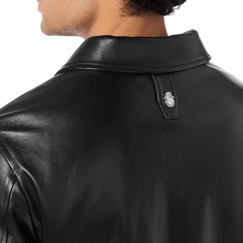 BILLIONAIRE Daunenjacke Lederjacke schwarz(Image 5)