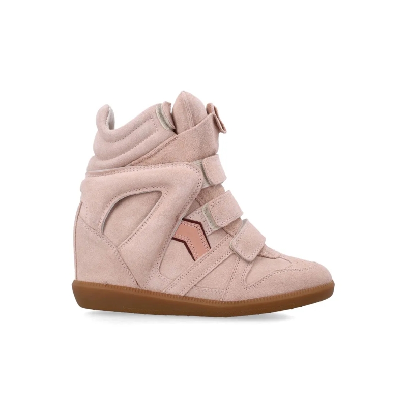Isabel Marant Lage-top sneaker Bekett Suede Leather Wedge Sneakers Neutrals