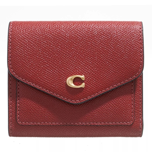 Coach Crossgrain Leather Wyn Small Wallet Cherry Portemonnaie mit Überschlag