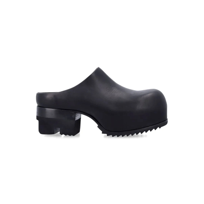 Rick Owens Mules Ballast Mule With Silhouette And Rounded Toe Black