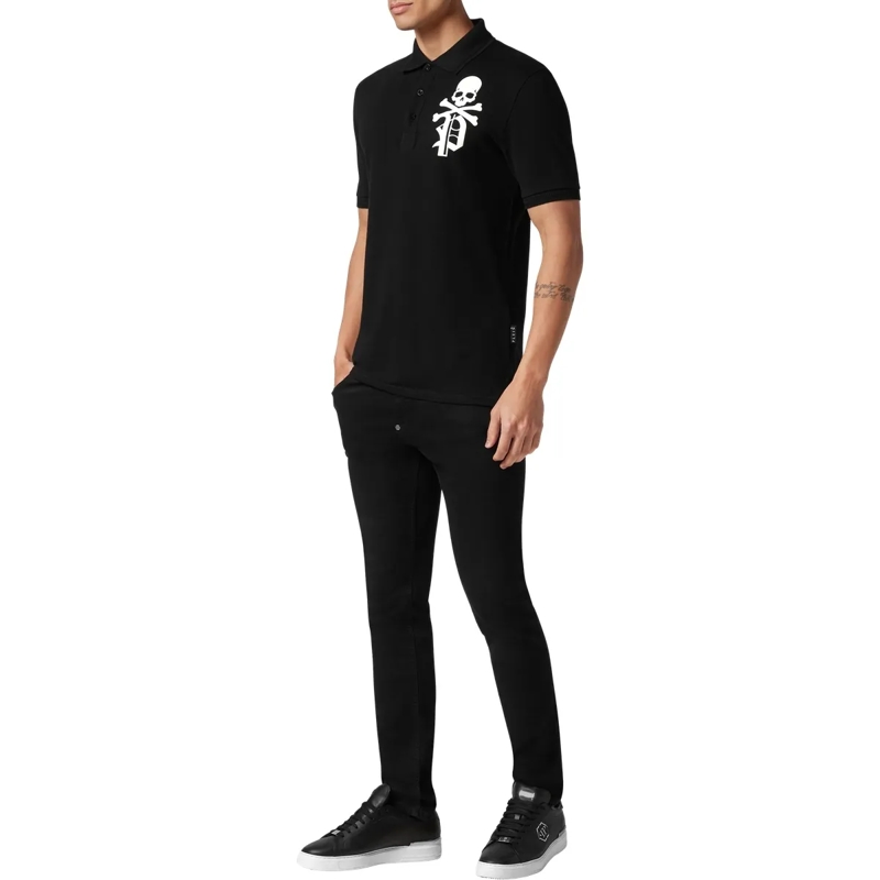 Philipp Plein Top Poloshirt Skull&Bones schwarz(Image 4)