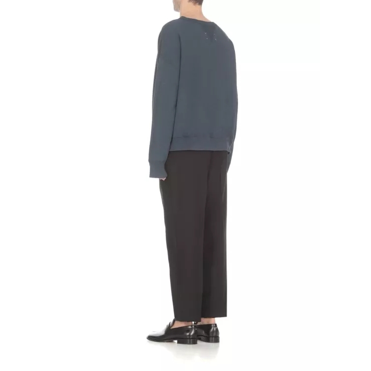 Maison Margiela Sweatshirt With Inverse Logo Blue
