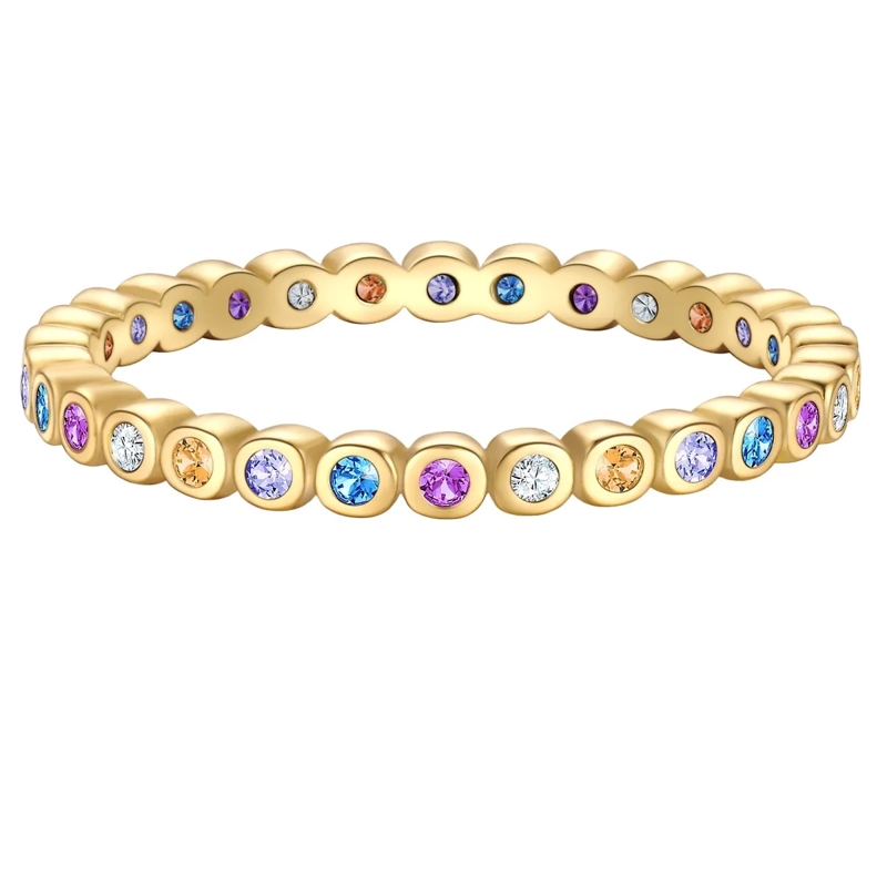 Glanzstücke München Ring Sterling Silber Ring Zirkonia gold