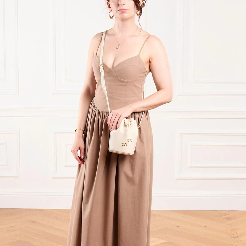 Valentino Garavani Bucket Bag Mini Drawstring Ivory(Image 2)