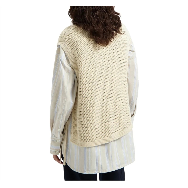 ØLÅF Sweatshirt �l�f Open Knit Vest Spencers Off White W200702 weiß(Image 4)