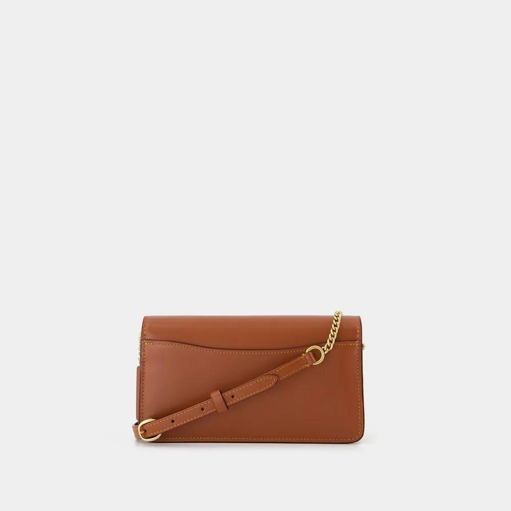 Coach Clutches Coated Canvas Signature Tabby Chain Clutch in bruin
