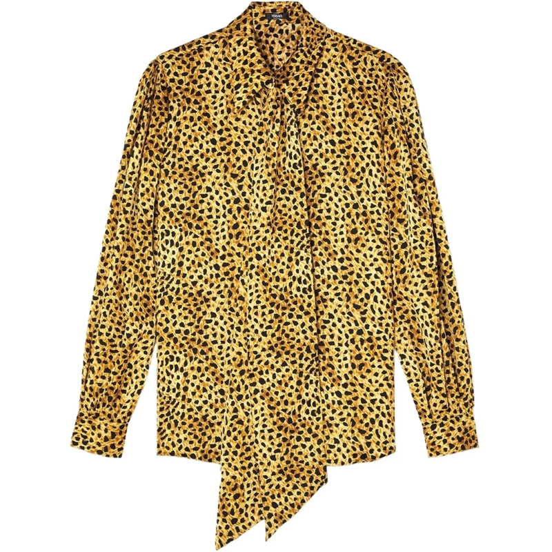 Versace T-Shirt Top Browngold braun