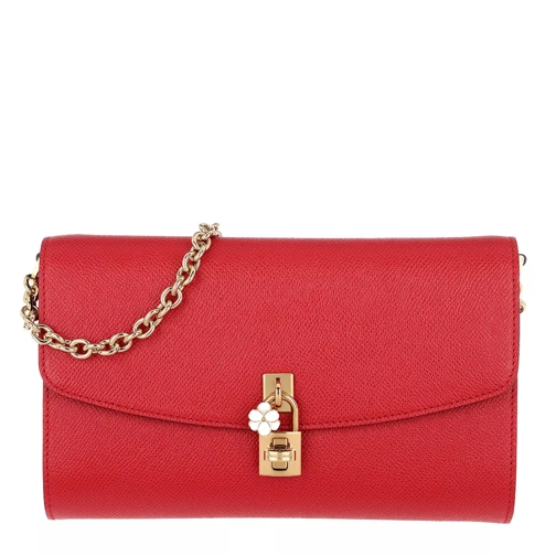 Dolce&Gabbana Dolce Clutch Dauphine Leather Red Clutch